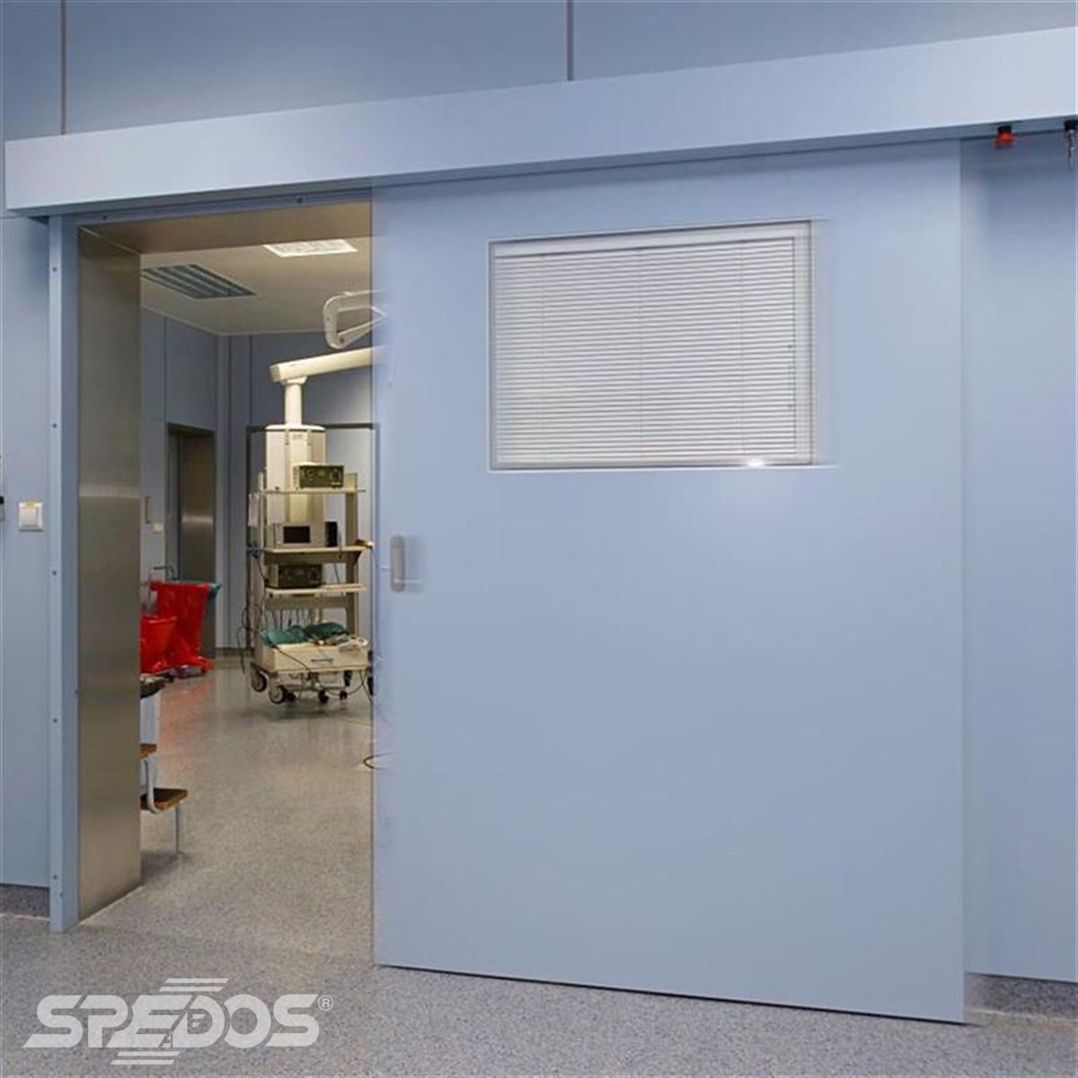 Jednokřídlé posuvné automatické dveře do operačních sálů